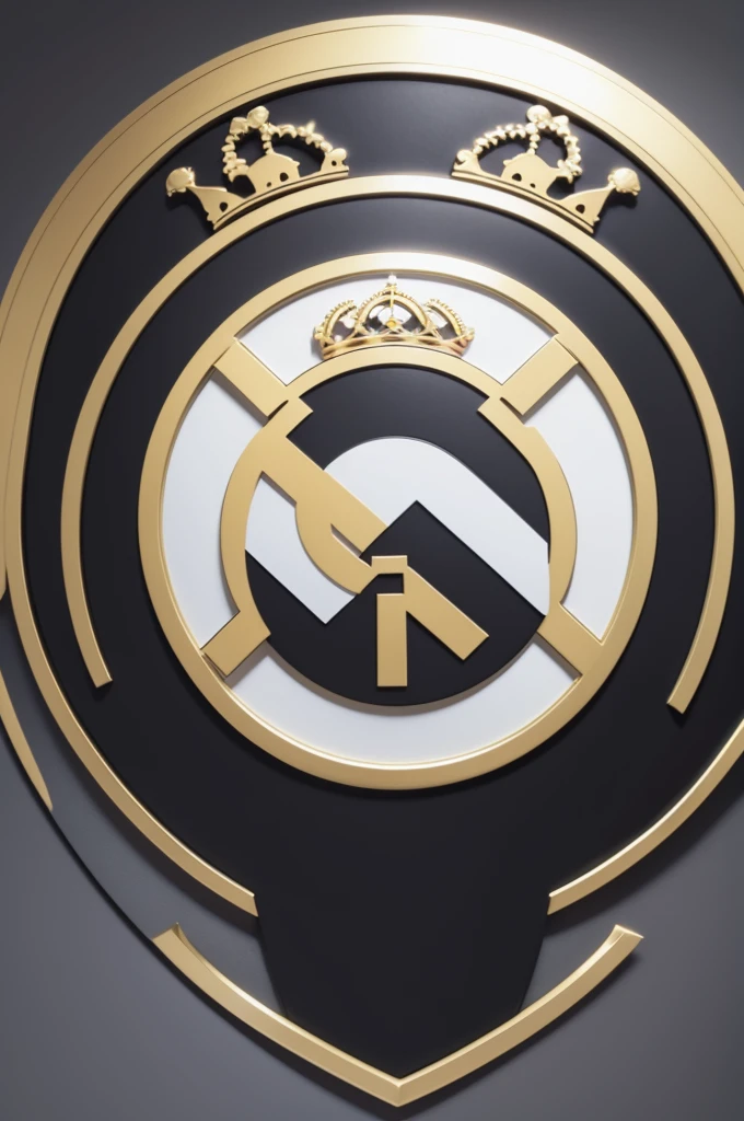 Create a black Real Madrid shield