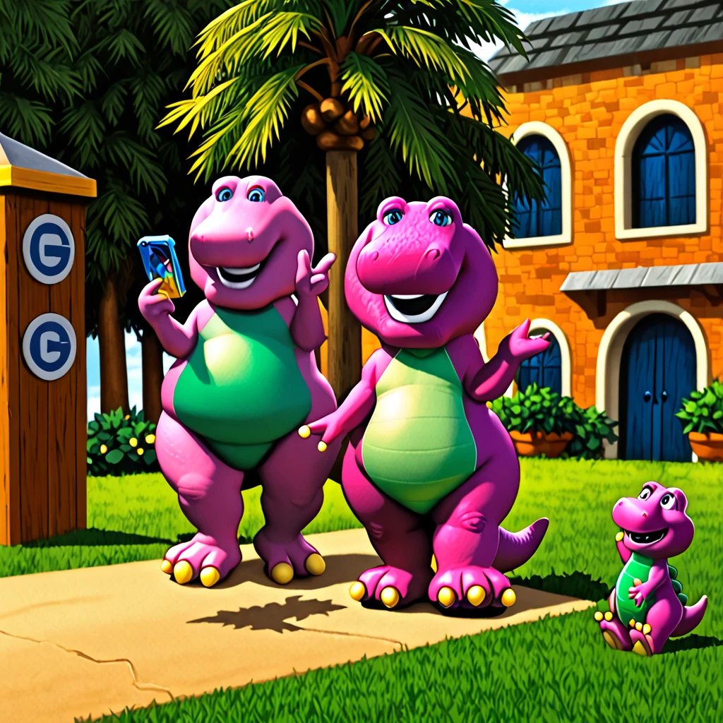 Barney the Dinosaur,Artwork Nintendo,