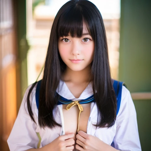 1 top quality girl Very cute beauty small, Bright Eyes Shine, Shine肌 18-year-old, Black Hair Clean and bright appearance, , and a cute Beautiful Bangs Big Breasts School high school Nude Erotica