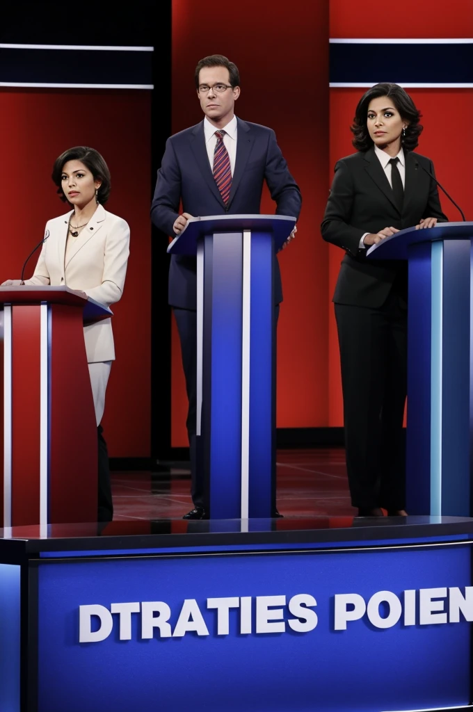 debate program, in which only two women and the moderator participate