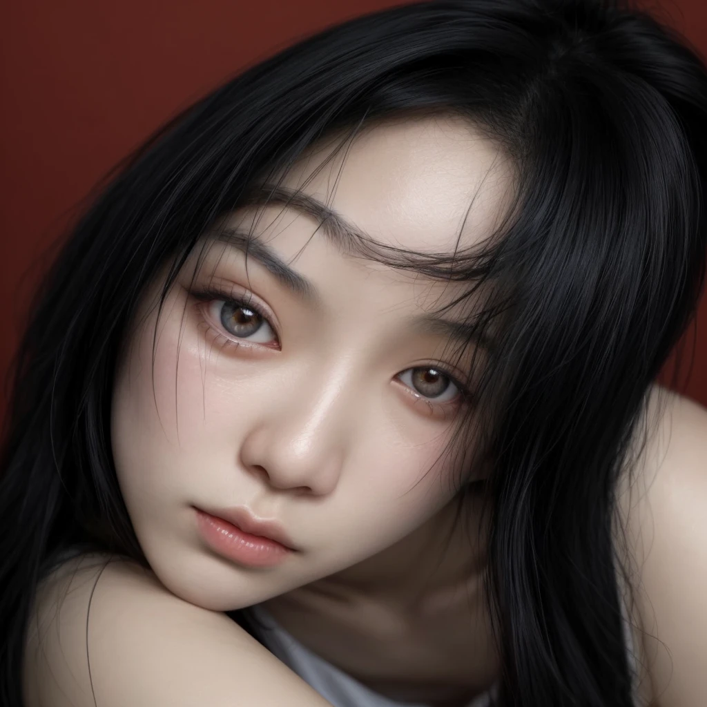Asian, Japanese with black hair, slanted eyes, Youngh