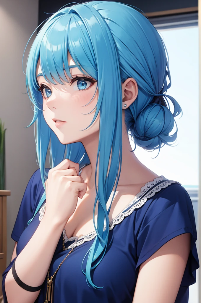 blue hair