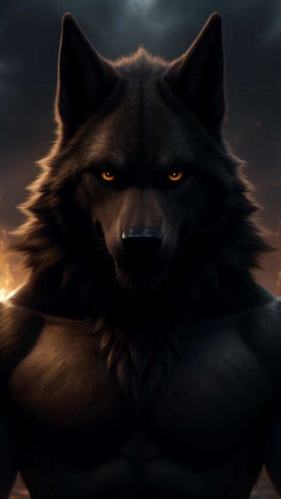 Werewolf looking at the viewer 