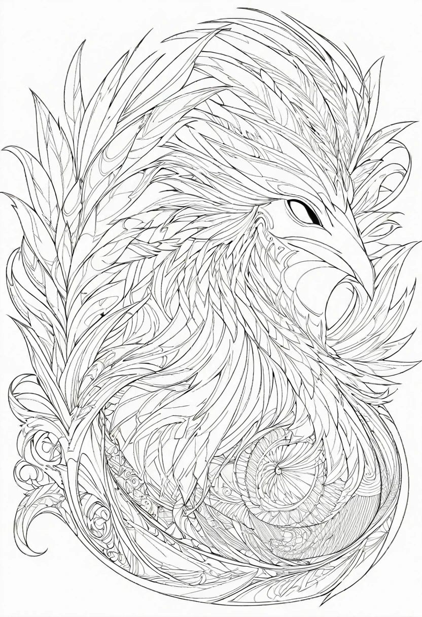 a black and white drawing of a gallo in a frame, intricate line art, illustration of a gallo, Intricate line drawing, extremely fine ink line, beautiful line art, hyper Detailed line art, exquisite line art, intricate linear, bold linear, gallo, Clean pencil detailed line drawing, stylized lines, Ornate and hyper-detailed, Detailed line art