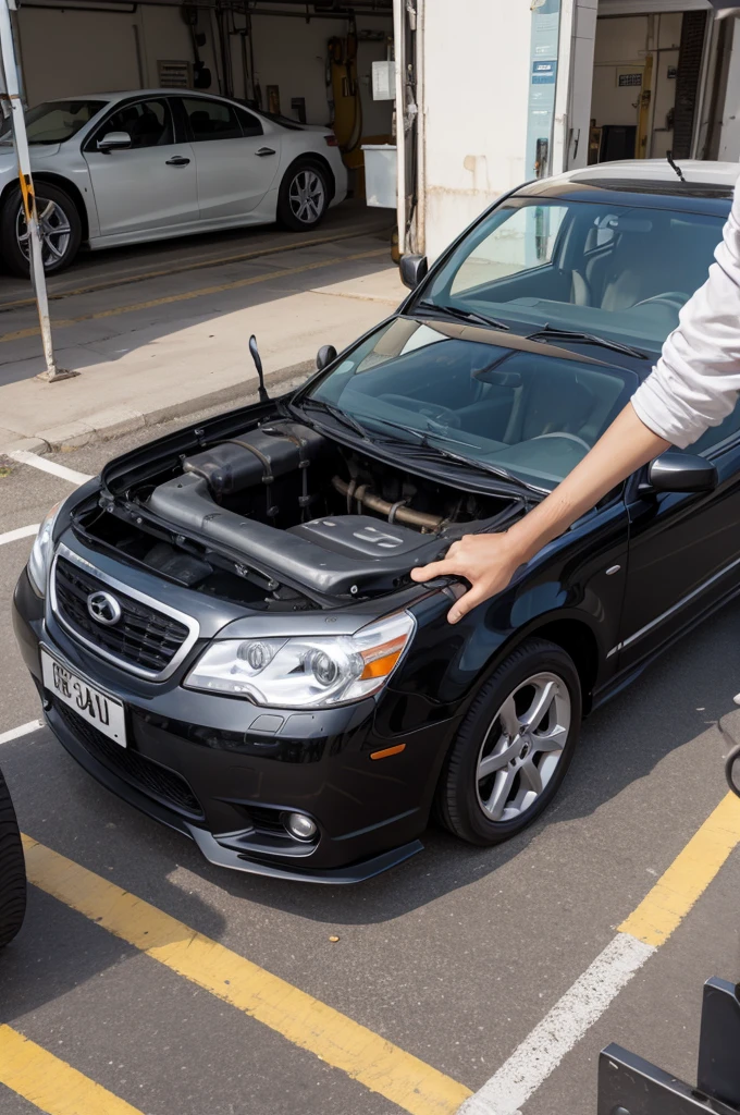 Car changing oil