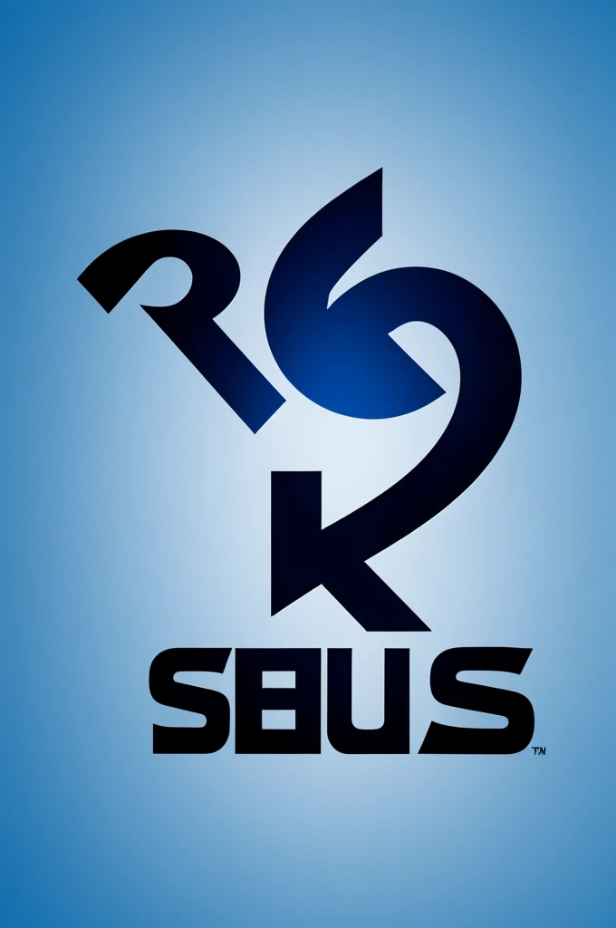 Logo that has the S and J combined in black and a blue background with blurring , 4k