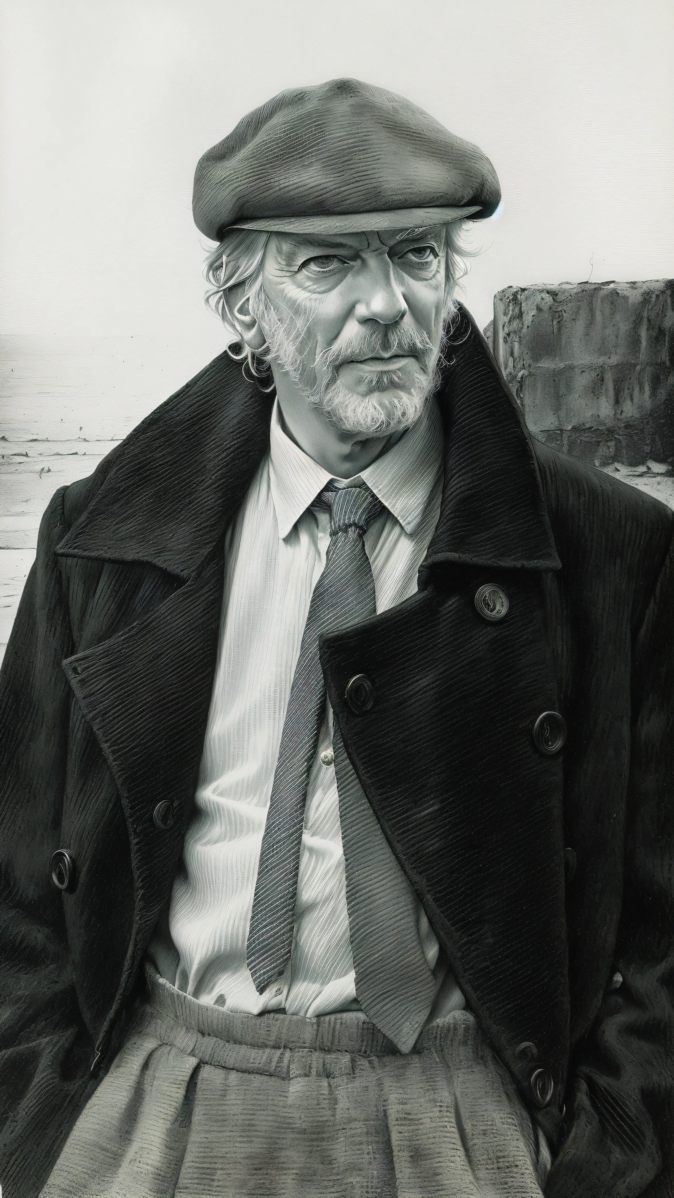 a black and white photo of Donald Sutherland, alan watts, david bailey, alan grey, bob pepper, rutkowsky, inspired by Maxwell Gordon Lightfoot, ray fawkes, bjørn skalldrasson, skydsgaard