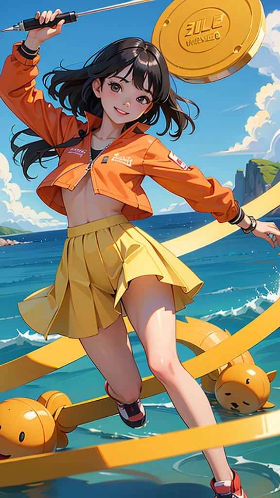 ((Highest quality)), ((masterpiece)), (detailed), 
((Highest quality)), ((masterpiece)), (detailed), 
Running black-haired girl、youth、Summer Outfit、fine、bright、smile、Speed
