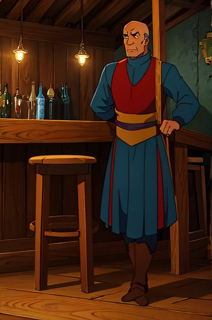 Character man, medieval standing barbar