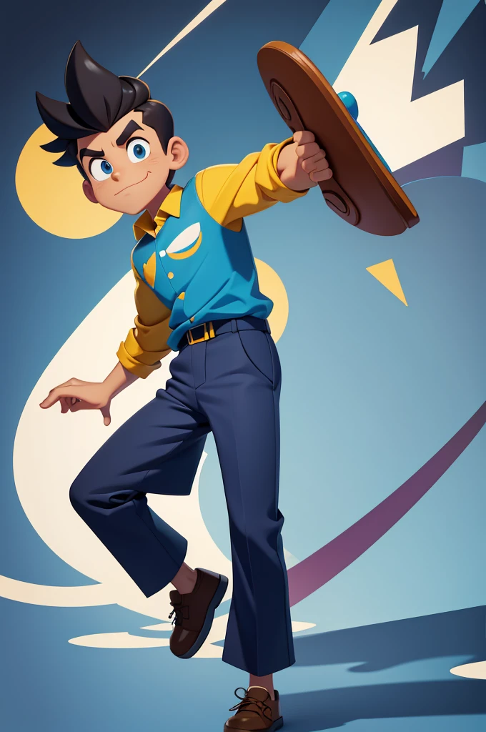 Cartoon character man , cartoon, pant shirt, flat, vector illustration