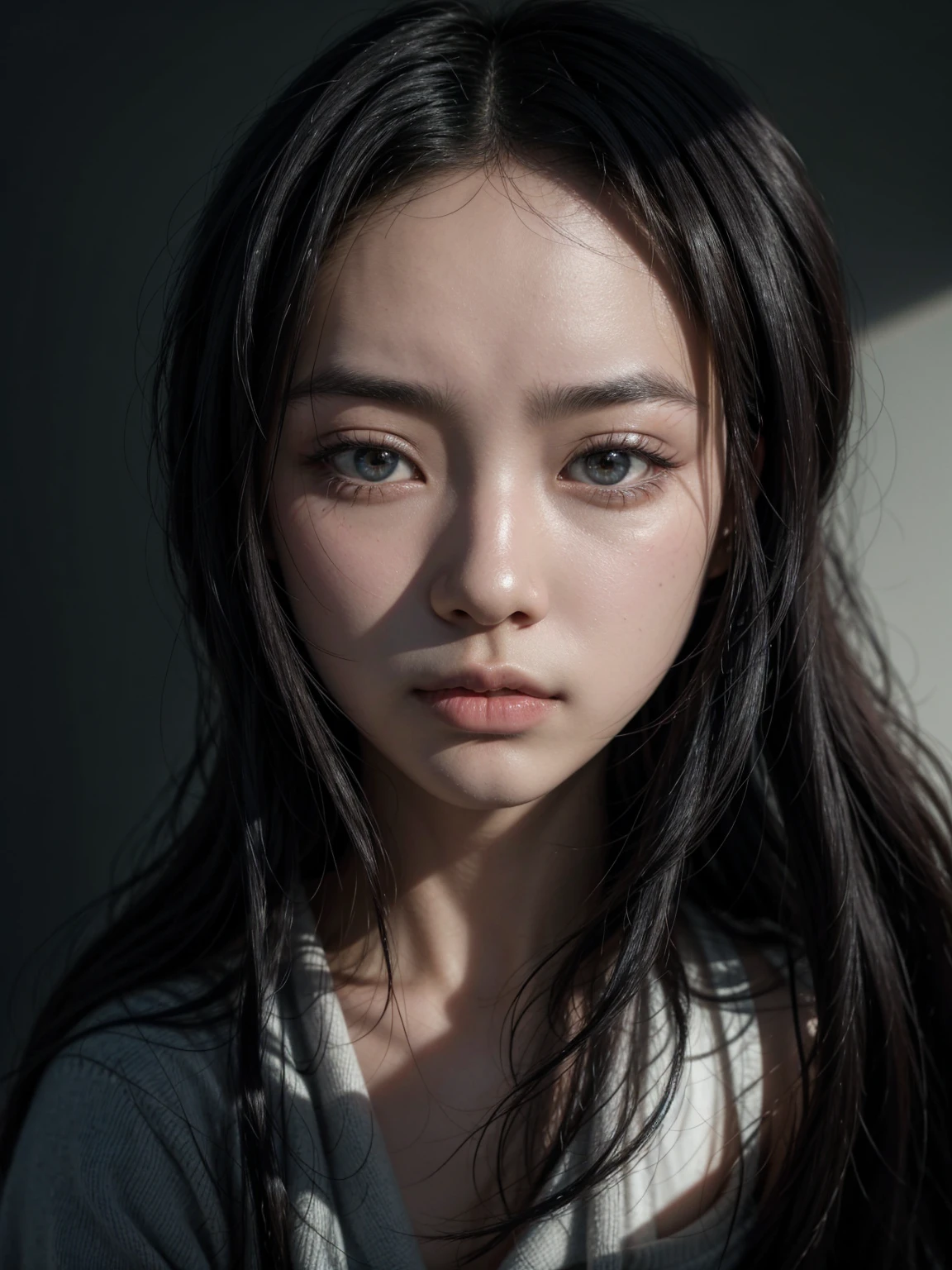 Asian, Japanese with black hair, slanted eyes, Youngh