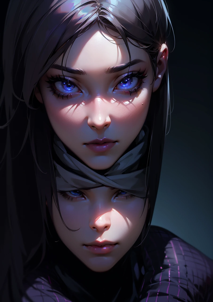 a beautiful girl with short white hair, purple mesh outfit, closeup of girl's face, beautiful detailed eyes, beautiful detailed lips, extremely detailed eyes and face, long eyelashes, photorealistic, hyper detailed, 8k, cinematic lighting, dramatic lighting, dramatic pose, sensual, erotic, mature content, explicit sexual content, (best quality,4k,8k,highres,masterpiece:1.2),ultra-detailed,(realistic,photorealistic,photo-realistic:1.37)
