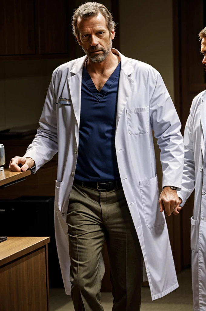 Dr. James Wilson carrying Dr. Gregory House