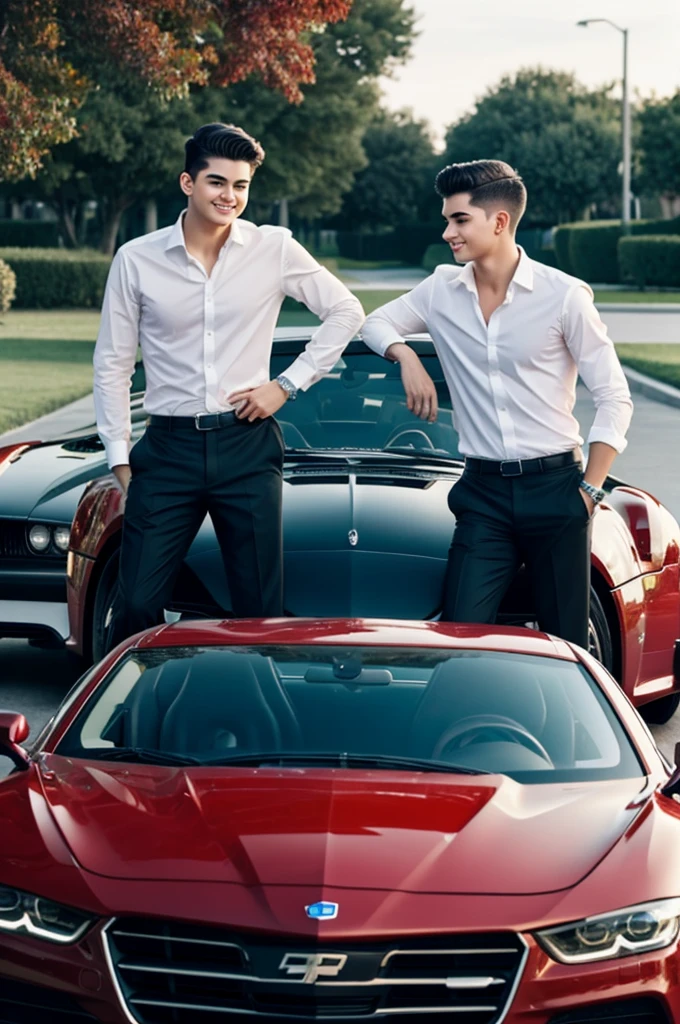 Two 20-year-old millionaire boys in their cars