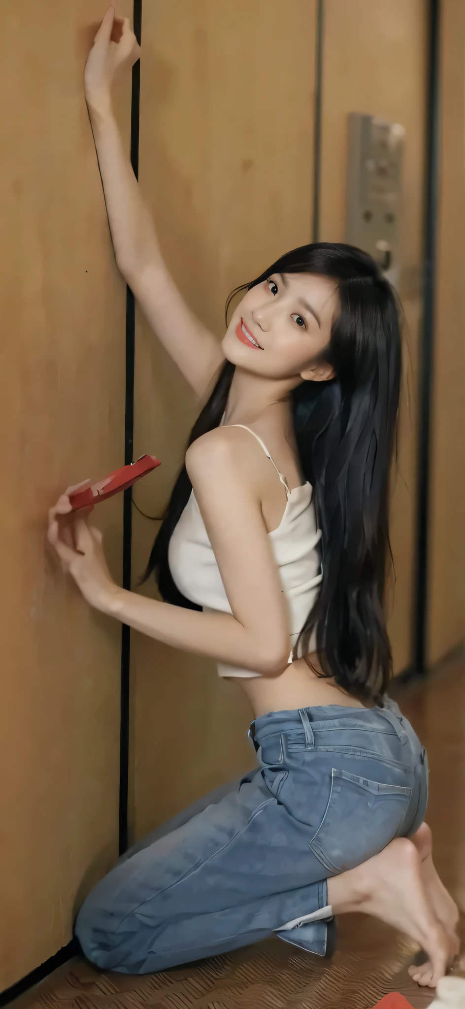 ((masterpiece, Top image quality, high resolution、solitary、Radiant Skin))(on the table, best quality, Practical, Very detailed, meticulous, high resolution, 8k wallpaper), Close-up portrait of a beautiful woman, like, Smile, Light brown messy hair, Perfect dynamic composition, 美丽meticulous的眼睛, Like the cover of a fashion magazine, On Campus