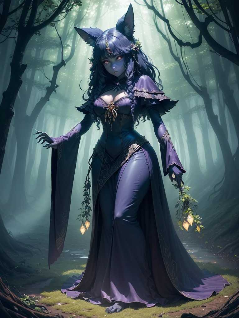 ((best quality)), ((masterpiece)), (detailed), (Mystical forest:1.4), ((Enchanted grove with towering ancient trees)and(Glowing mushrooms carpet the forest floor) and (Trickling streams weave through the foliage)), ethereal, mysterious artefact mystical and feom nowhere, mesmerizing and captivating, moonlit night background, softly illuminated fireflies dancing in the air, (dense foliage with hanging vines:1.3)
Fantasy, magic /= (Mysterious creature lurking in the shadows:1.5), (solitary), (Wide angle lens), (front), glowing eyes, (partial body), (claws extended), (shrouded in darkness), the creature facing camera, Eerie Aura, mystical aura, full energy, lot of colours féérie, céleste, unknown mysterious creature come from nowhere, fantasy costume, demon Hunter with strange weapon, futur weapon fantasy