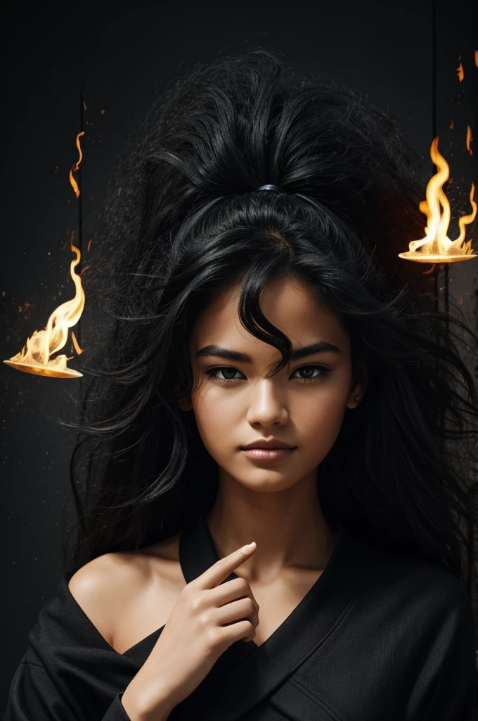 Head taking out the 4 elements with black colors 
