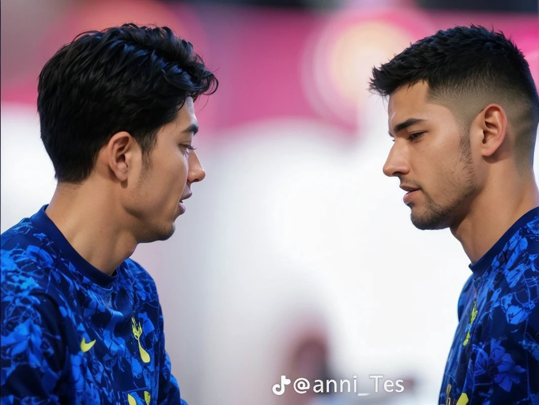 These 2 players kissing