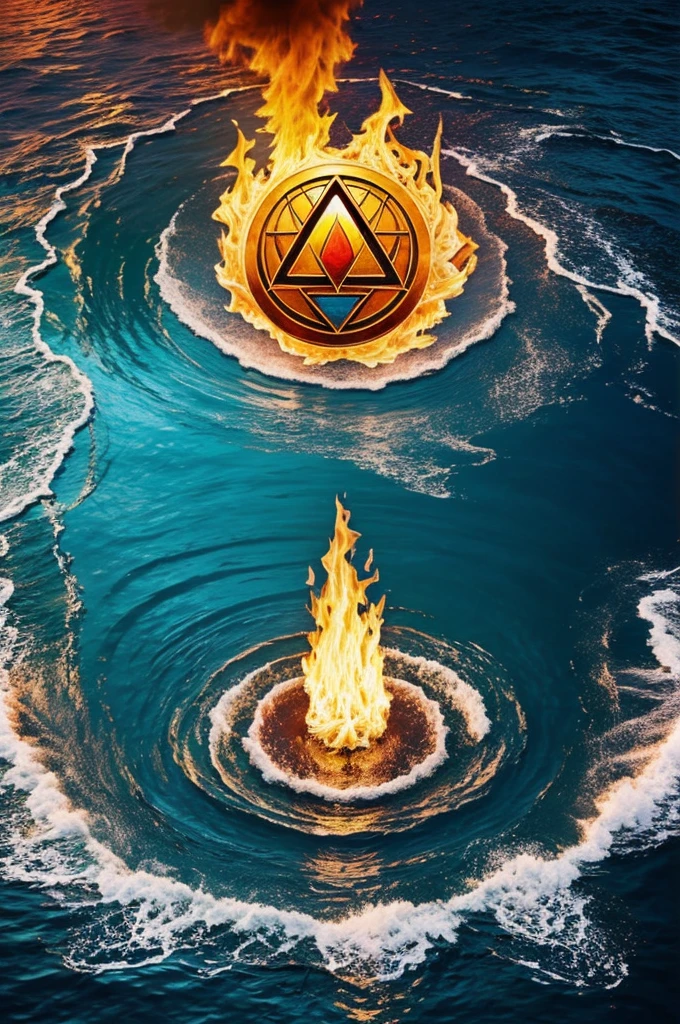 Coverart with the 4 elements water fire earth or air 