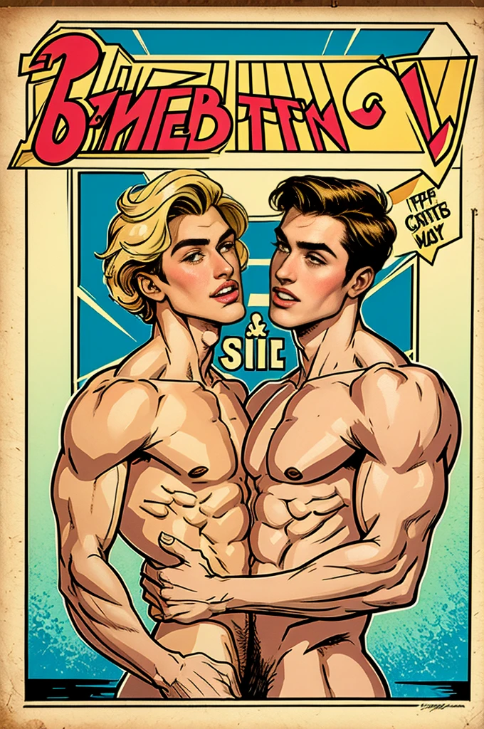 vintage gay poster for a naked man