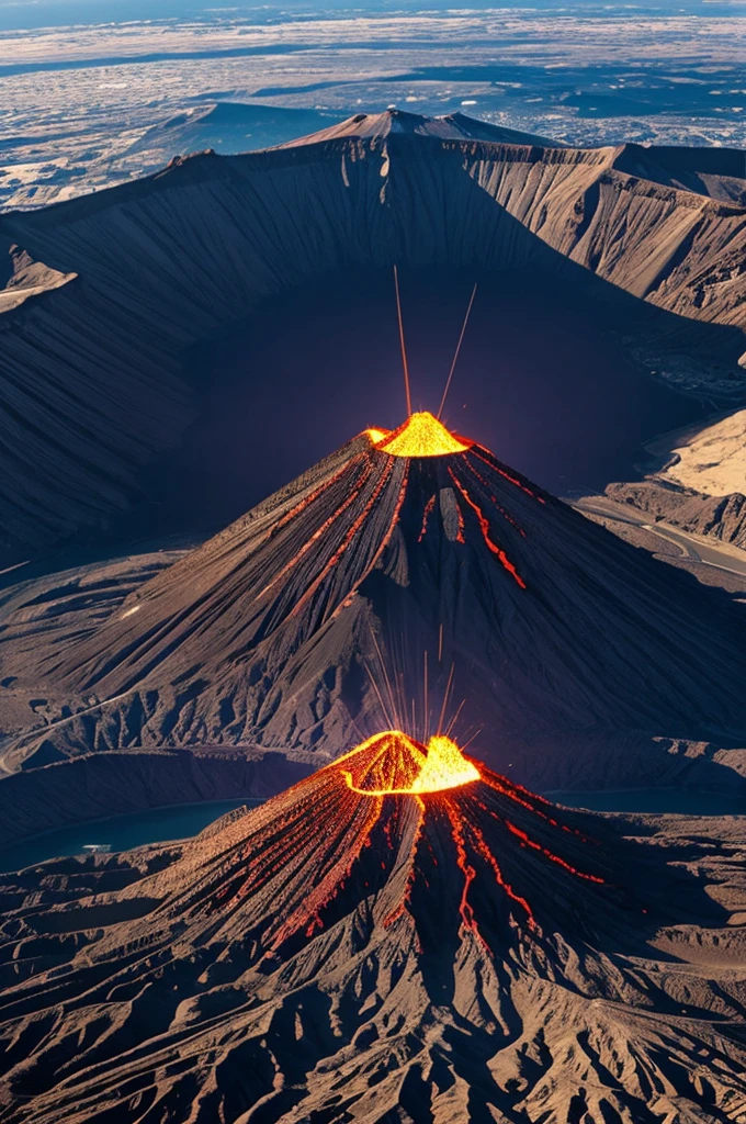 3D volcano