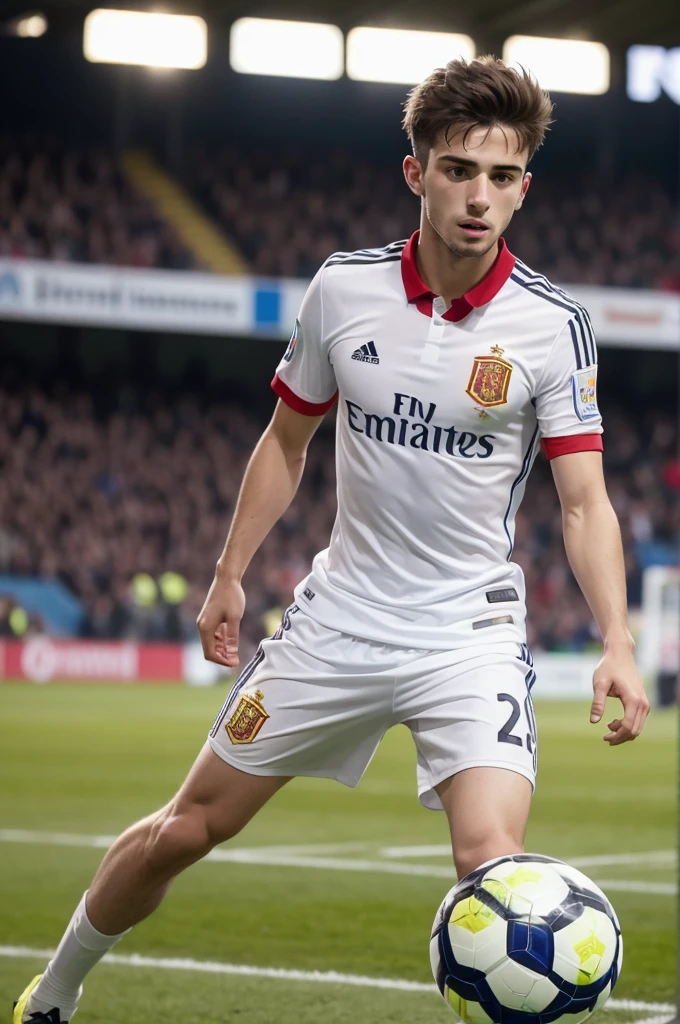 
White and young Spanish football player 