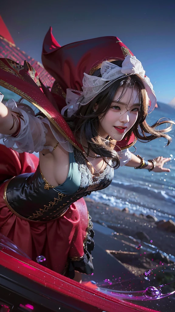 best quality, masterpiece, photo realistic, intricate details, raw photo, photon rendering, octane render, absurdres, ultra detailed, detailed face, detailed skin, trending on artstation, 8k masterpiece, cinematic lighting, ( (1girl)),((solo)),((looking_at_viewer)),trending on cg society,plasticien,((black long hair)),((beautiful woman)),(Smile),sexy lingerie, lingerie, underwear, bra,((Egyptian pyramid)),((sexy)),wind blowing hair, ((flowing hair)),happy,fashion magazine,