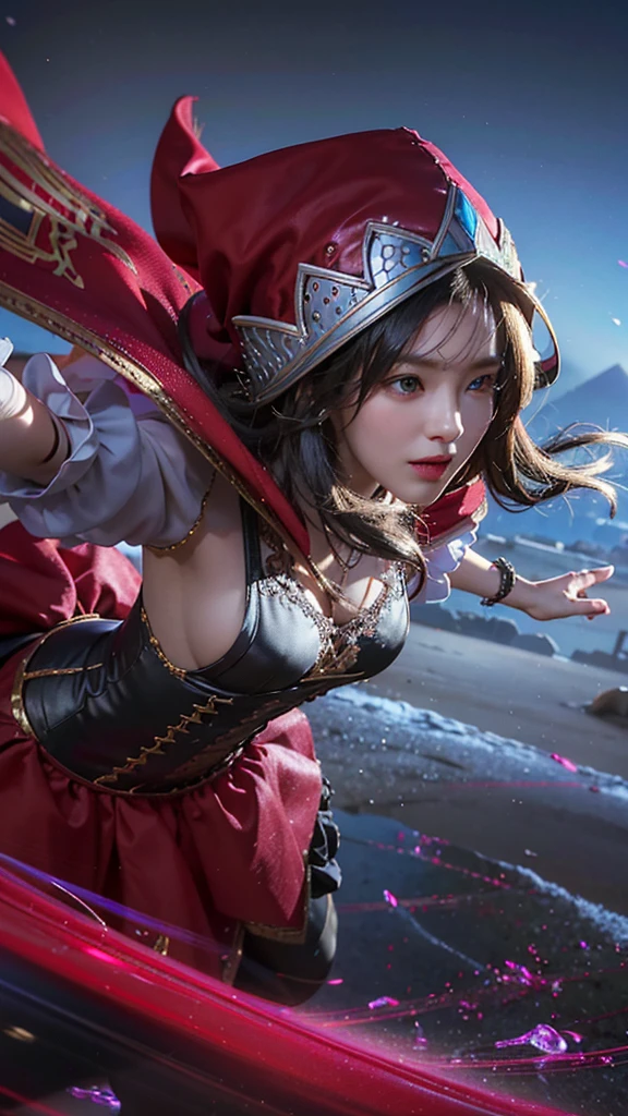 best quality, masterpiece, photo realistic, intricate details, raw photo, photon rendering, octane render, absurdres, ultra detailed, detailed face, detailed skin, trending on artstation, 8k masterpiece, cinematic lighting, ( (1girl)),((solo)),((looking_at_viewer)),trending on cg society,plasticien,((black long hair)),((beautiful woman)),(Smile),sexy lingerie, lingerie, underwear, bra,((Egyptian pyramid)),((sexy)),wind blowing hair, ((flowing hair)),happy,fashion magazine,