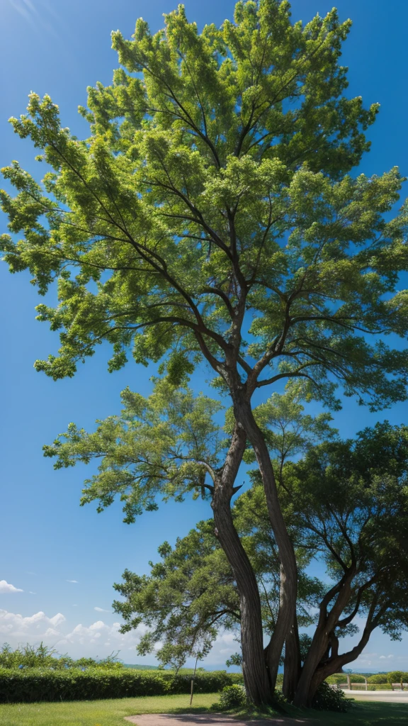 Tree with blue flowers 
