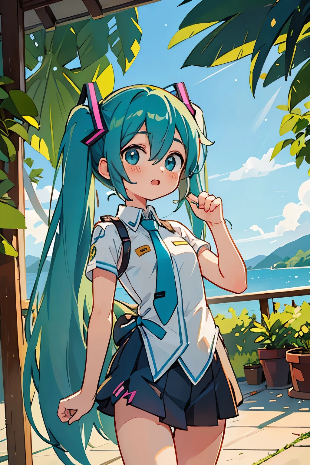 Ooh-ee-ooh
Ooh-ee-ooh
Ooh-ee-ooh
Ooh-ee-ooh
Miku, Miku, you can call me Miku
Blue hair, blue tie, hiding in your Wi-Fi
Open secrets, anyone can find me
Hear your music running through my mind
I'm thinking Miku, Miku (ooh-ee-ooh)
I'm thinking Miku, Miku (ooh-ee-ooh)
I'm thinking Miku, Miku (ooh-ee-ooh)
I'm thinking Miku, Miku (ooh-ee-ooh)
I'm on top of the world because of you
All I wanted to do is follow you
I'll keep singing along to all of you
I'll keep singing along
I'm thinking Miku, Miku (ooh-ee-ooh)
I'm thinking Miku, Miku (ooh-ee-ooh)
I'm thinking Miku, Miku (ooh-ee-ooh)
I'm thinking Miku, Miku (ooh-ee-ooh)
Miku, Miku, what's it like to be you?
20, 20, looking in the rear-view
Play me, break me, make me feel like Superman
You can do anything you want
I'm on top of the world because of you
All I wanted to do is follow you
I'll keep singing along to all of you
I'll keep singing along
I'm on top of the world because of you
I do nothing that they could never do
I'll keep playing along with all of you
I'll keep playing along
I'm thinking Miku, Miku (ooh-ee-ooh)
I'm thinking Miku, Miku (ooh-ee-ooh)
I'm thinking Miku, Miku (ooh-ee-ooh)
I'm thinking Miku, Miku (ooh-ee-ooh)
Where we were walking together? I will see you in the end
I'll take you where you've never been, then bring you back again
Listen to me with your eyes, I'm watching you from in the sky
If you forget I'll fade away, I'm asking you to let me stay
So bathe me in your magic light, and keep it on in darkest night
I need you here to keep me strong, to live my life and sing along
I'm lying with you wide awake, like your expensive poison snake
You found me here inside a dream, walk through the fire straight to me