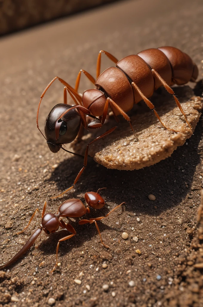 Ant carrying bitcoin