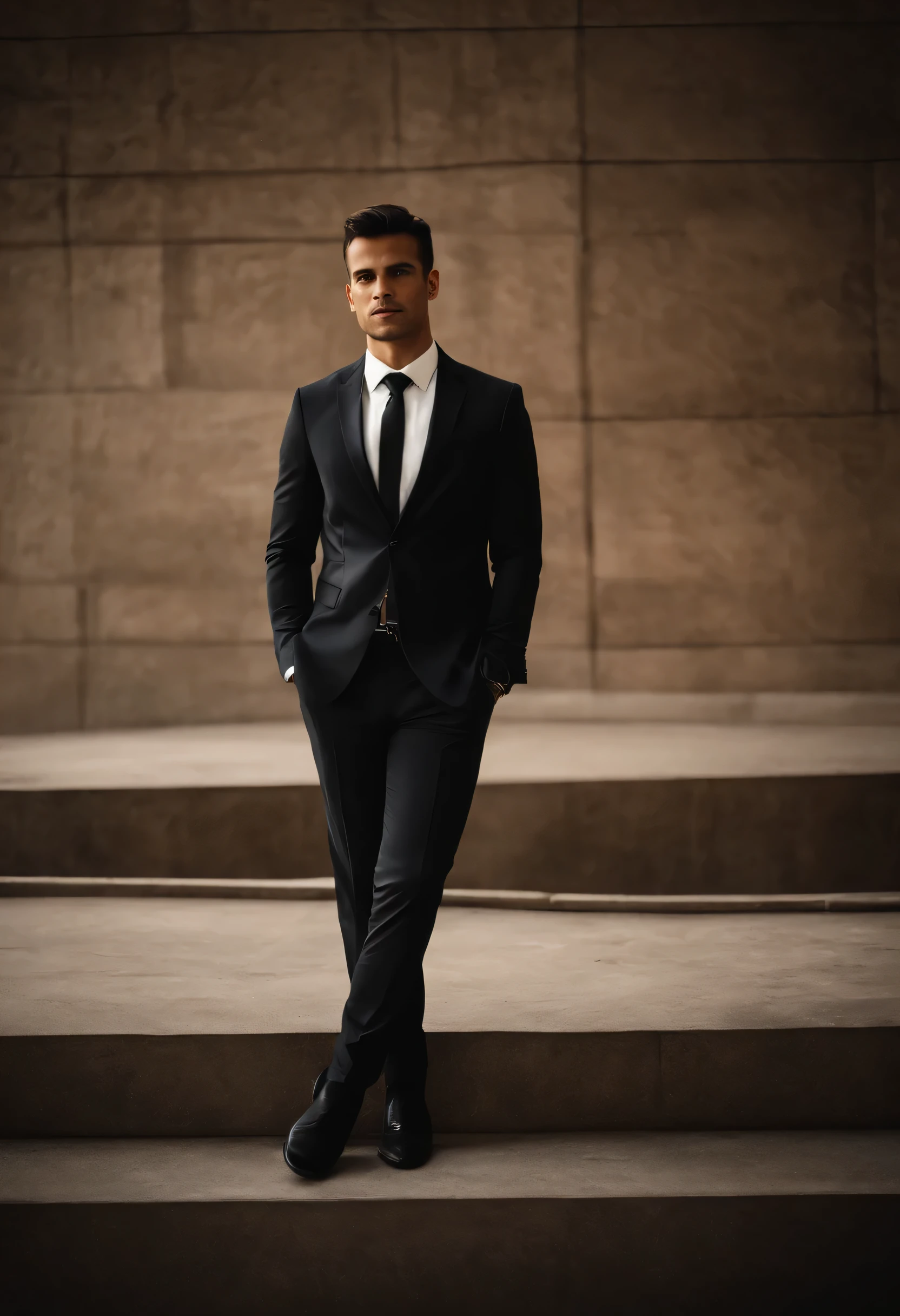 arafed man in a suit and tie standing in front of a wall, professional picture, david rios ferreira, caio santos, icaro carvalho, astor alexander, professional profile picture, michal, amazing professional picture, wearing black suit, Henry Alvim Correa, by Nándor Katona, Matthew 9 5