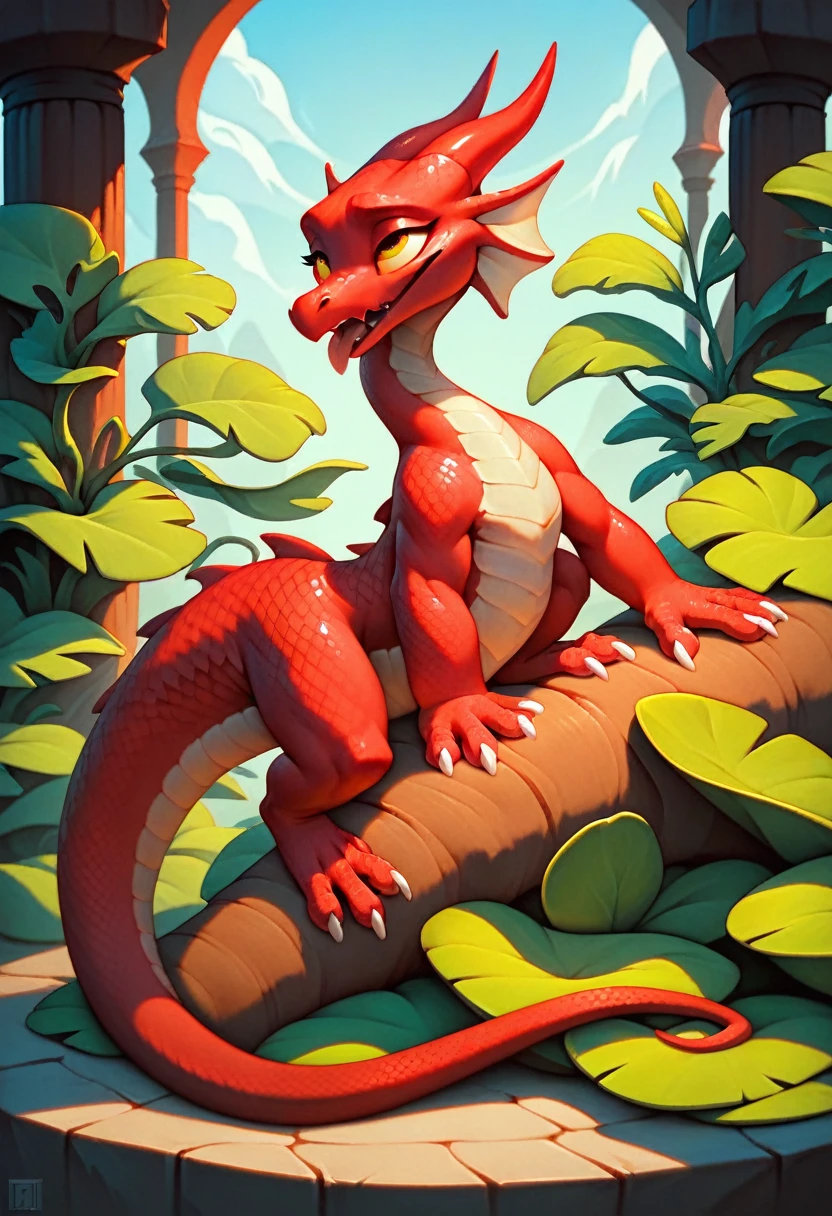 Very detailed art, very detailed chinese dragon,the color of the red scales with gold details, cannabis plants around very detailed (very detailed marijuana plants) (em um grow) o grow tem que ser bem detalhado com leds on top of the plants ( on top of the plants) (fractal art 2.0), o dragao masculino 
