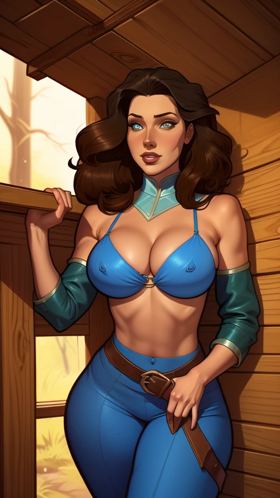 Digital, highly detailed character design, courage detailed digital art, Forest Fan Art, Portrait Character Design, beautiful Digital illustration, high-quality portrait, comic book art, young woman with beautiful hair . Queen Anna of ArendelleBeautiful lined eyes Medium large bust and wonderful sexy clothes. image expression of sexual desire from waist to head illustration Queen Anne of Arendelle Araafed woman with leather blouse and pants, cowgirl, cowgirl, Black Jessica, muffler with solid metal gear, sexy girl, fofosexyrobutts, amaranth, mais conhecido como amaranth, wearing leather bikini, 2b, sexy style, 2b, 🐎🍑, perfectly shaded body, small breasts female sheriff