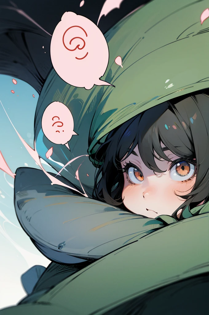 Panels manga, bulles manga, omori art style,humans cute,yokai