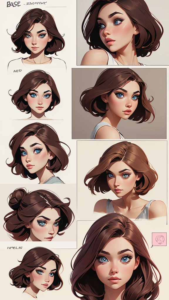 base head breed stamp brushes, Breed female head, Procreate face stamp brushes, Procreate face stamp brushes feminino