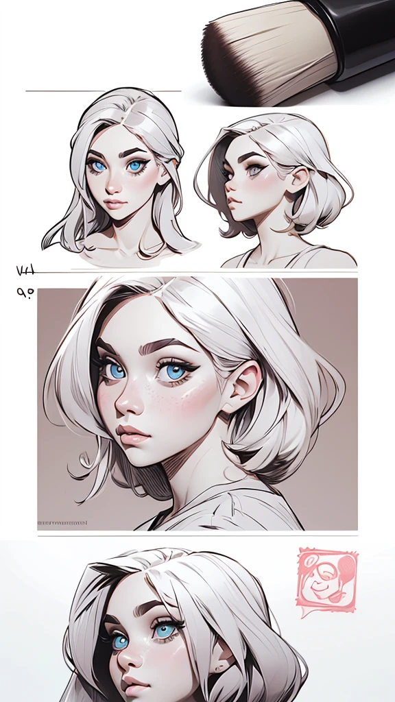 base head breed stamp brushes, Breed female head, Procreate face stamp brushes, Procreate face stamp brushes feminino