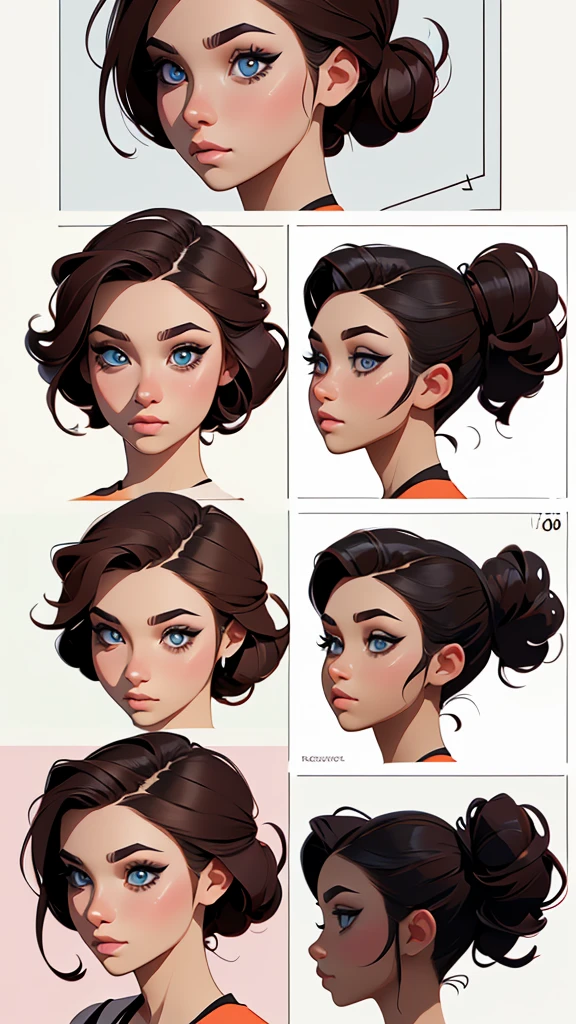 base head breed stamp brushes, Breed female head, Procreate face stamp brushes, Procreate face stamp brushes feminino