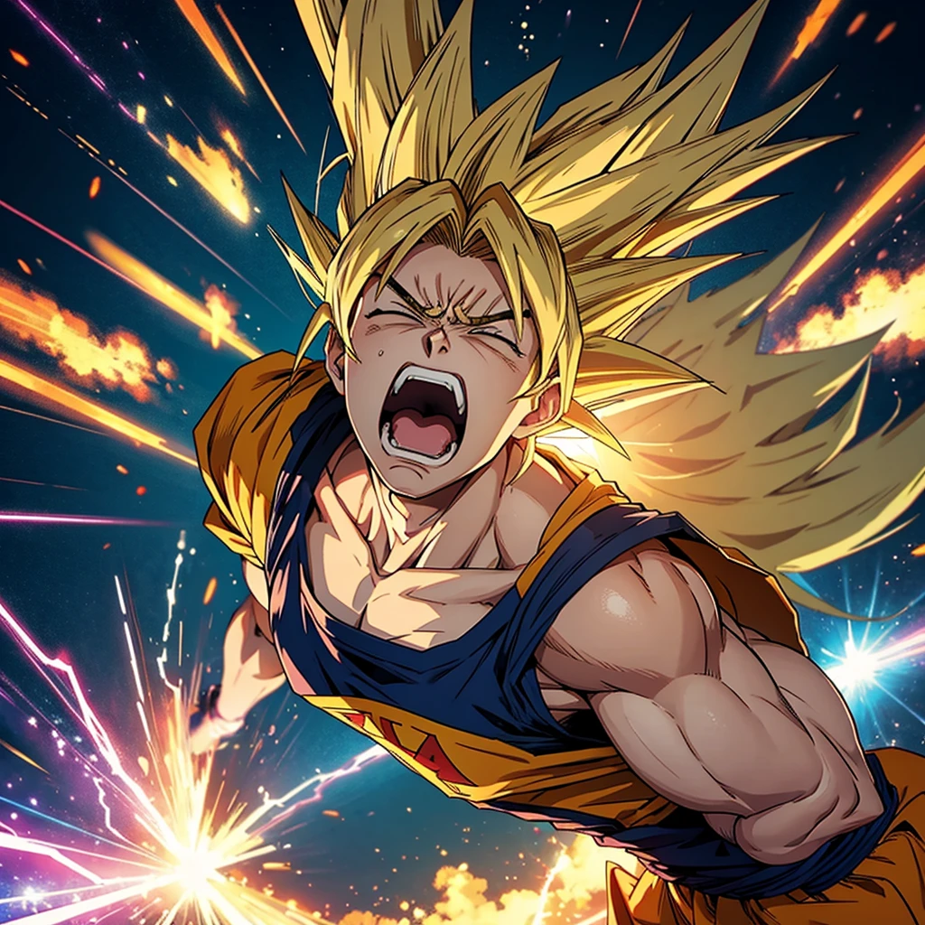 super saiyan screaming