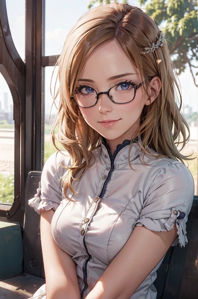 Masterpiece, 最high quality, high quality, High resolution, high quality texture, high quality shadows, High resolution, Beautiful details, Detailed CG, Detailed Texture, Realistic representation of face, Realistic, colorful, delicate, Cinematic Light, Side light, Lens flare, Ray Tracing, sharp concentrated, (1 Girl,concentrated:1.3), ( Intricate details, compensate, PureErosFaceV1:0.5), (細部まで美しいdelicateな顔, 緻密で美しいdelicateな瞳, Perfect Facial Proportions, Dense skin, Optimal ratio of four fingers to one thumb,Unified 8k wallpaper, Arms under chest, Modest chest, Wide Hips, Smooth upper abdomen, 35 years old, blue eyes, glasses, air fortress hair, blonde hair, house wife, the gaze of true love, lips of temptation, A look full of compassion ,a smile full of love, i love you, Acting lovey-dovey, I love you so much I'm crazy,
England, train, St. Pancras station, platform, big trunk, adventure journey, departing with my love in the morning, waiting for the train to arrive