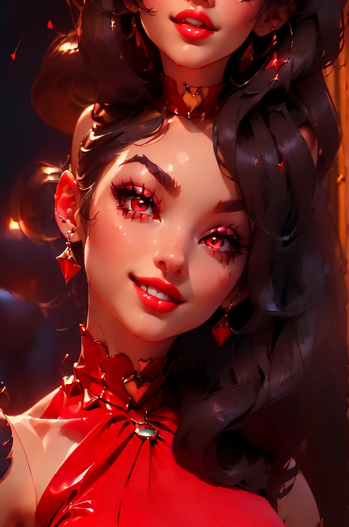 ((point of view)), ((junkotvv)) ((cat ears)), ((in love, she is in love, she loves the viewer))((romantic dinner date, champagne, Canddles)) ((tall and sexy russian supermodel)) ((beautiful face)) ((wide and happy smile)) ((bright red lipstick)) ((very dark eyeshadow makeup)) ((Big bright red eyes)) ((very long and messy black hair, fringe)) (()) ((very big chest:1.5)) ((perfect slim body torso1.3)) ((she is wearing a red strapless sequin dress)) ((red choker, earrings, red stockings)) (())((Inside the dark room sit on a chair having a romantic dinner, many Canddles around))(high resolution, DYNAMIC SHADOWS)((photorealistic:1.5)) ((Masterpiece:1.3)) (8k) (Perfect face) ((Best Quality:1.4)) (Perfect hands and eyes)