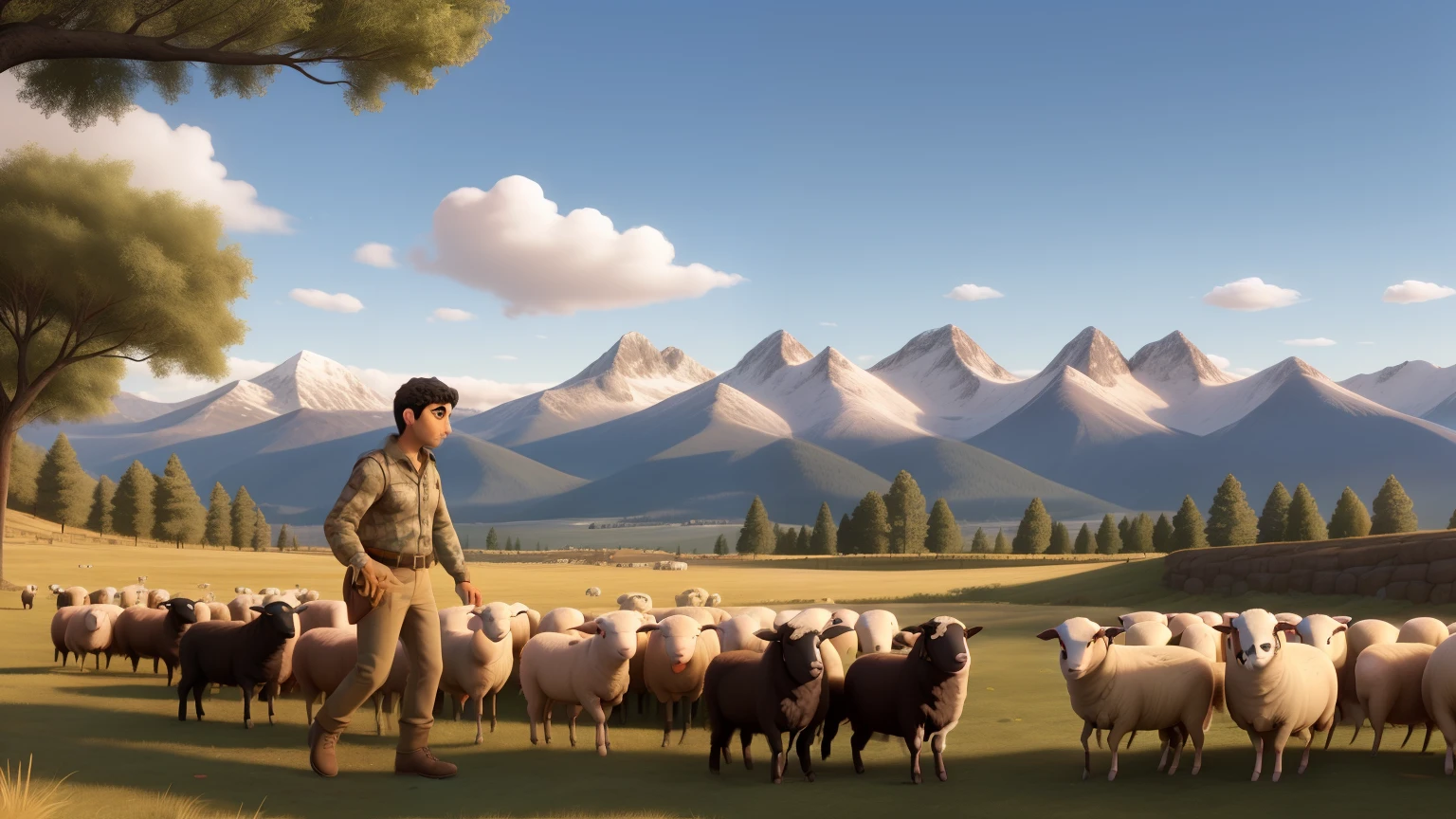 Ramin and Arash herding sheep, hunting and exploring the mountains.