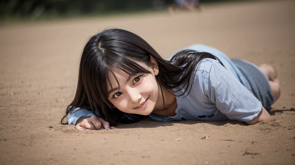 It was a ghost of the woman without a lower part of the body that appeared from darkness. She faced Shota with the wonderful speed while crawling on the ground using an elbow. Her face was pale, and the eyes were vacant, and a weird smile appeared on the lips.