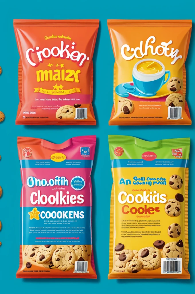 A package of cookies for children created in Adobe Illustrator