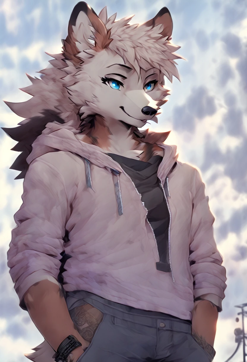 Arctic fox as a furry Tomboy