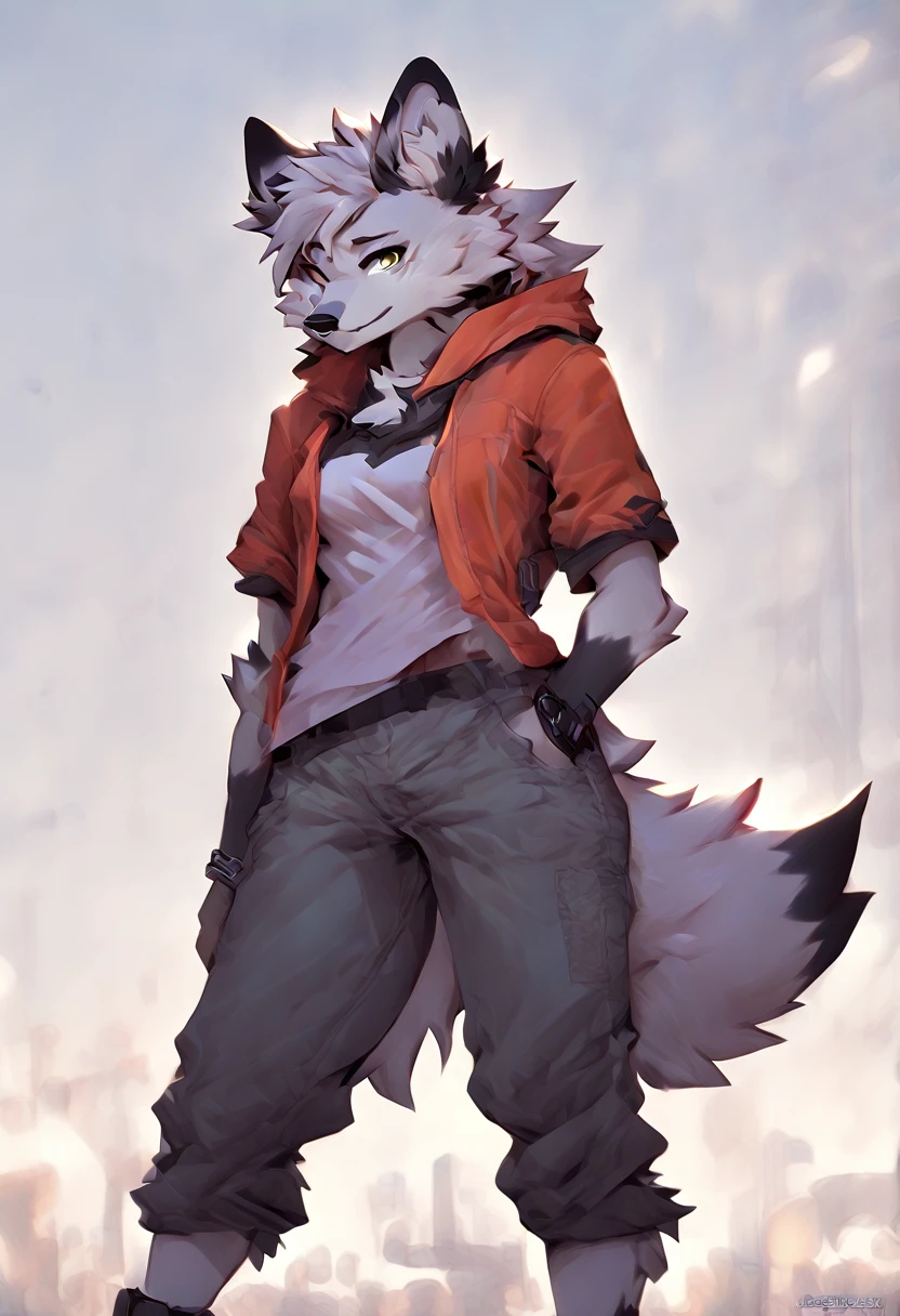 Arctic fox as a furry Tomboy