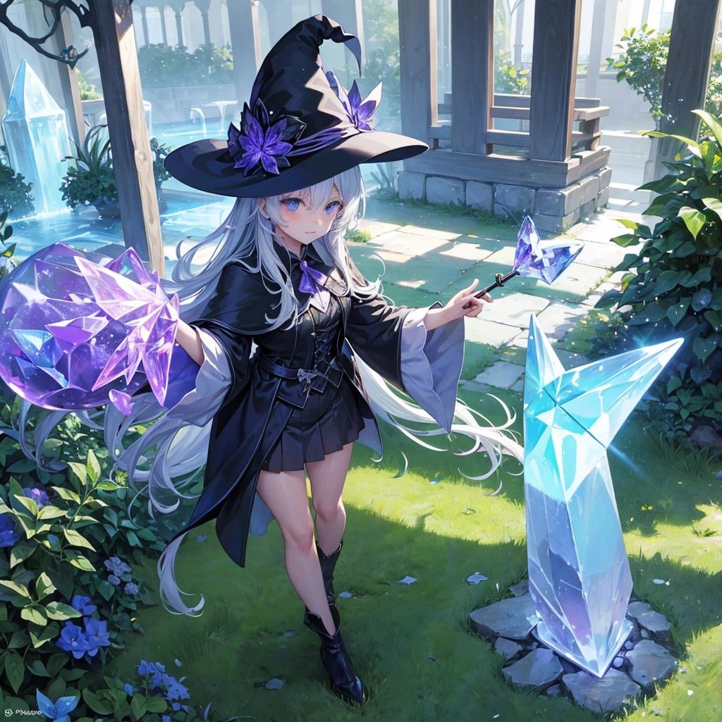 witch(garden My own sculpture(crystal hologram)Carving)