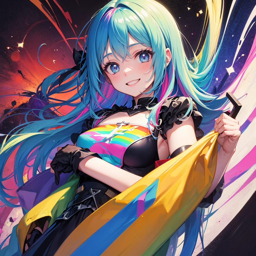 Sister(Association Painting on canvas(Crucifixion Slam Rainbow colors)smile)Poster