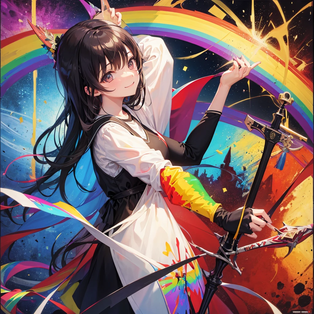 Sister(Association Painting on canvas(Crucifixion Slam Rainbow colors)smile)Poster