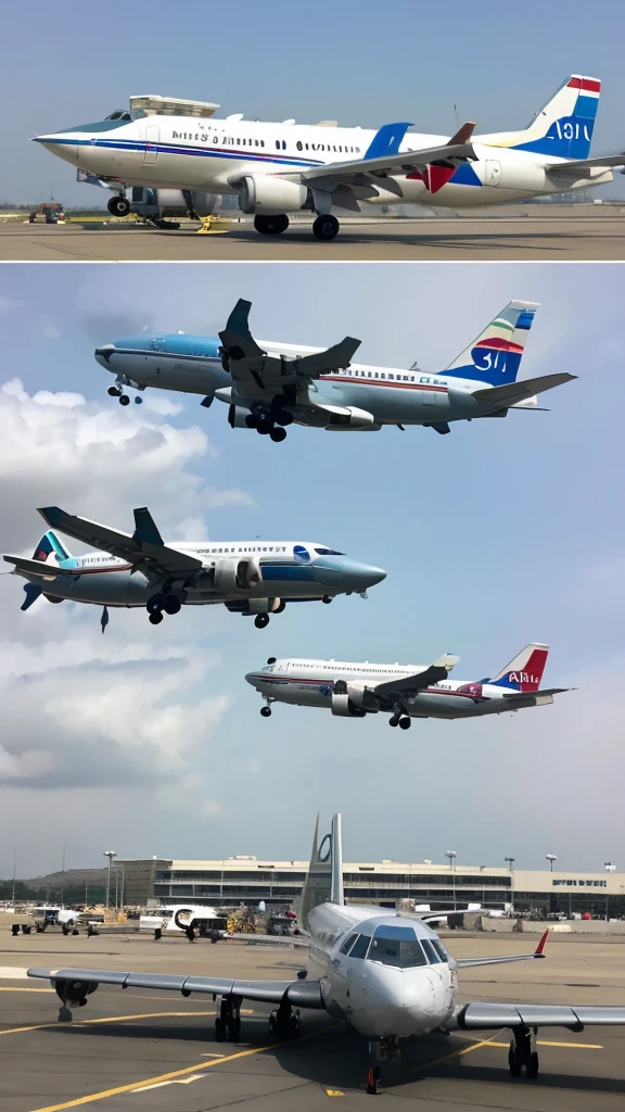 A beautiful photo of several planes parked at the airport